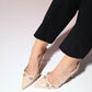 Faroe - Beige Patent Pointed Toe High Heel Pump (Women)