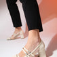 Scots - Cream Block Heel Pump (Women)