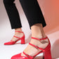 Bein - Red Block Heel Pump (Women)