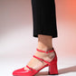 Bein - Red Block Heel Pump (Women)
