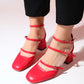 Bein - Red Block Heel Pump (Women)