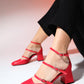 Bein - Red Block Heel Pump (Women)