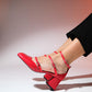 Bein - Red Block Heel Pump (Women)