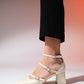 Bein - Beige Block Heel Pump (Women)