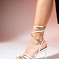 Bellon - White Ankle-Tie High Heel Shoe (Women)