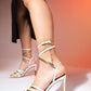 Bellon - White Ankle-Tie High Heel Shoe (Women)