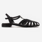 LAVINA - Black Satin Embellished Sandal (Women)