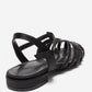 LAVINA - Black Satin Embellished Sandal (Women)