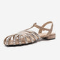 LAVINA - Beige Suede Embellished Sandal (Women)