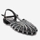 LAVINA - Black Suede Embellished Sandal (Women)