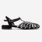LAVINA - Black Suede Embellished Sandal (Women)
