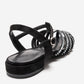 LAVINA - Black Suede Embellished Sandal (Women)