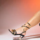 Bellon - Black Ankle-Tie High Heel Shoe (Women)