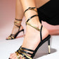 Bellon - Black Ankle-Tie High Heel Shoe (Women)
