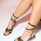 Bellon - Black Ankle-Tie High Heel Shoe (Women)