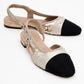 Lujo - Gold Sequin Backless Flat Ballerina (Women)