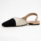 Lujo - Gold Sequin Backless Flat Ballerina (Women)