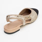 Lujo - Gold Sequin Backless Flat Ballerina (Women)