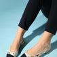 Lujo - Gold Sequin Backless Flat Ballerina (Women)