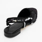 Lujo - Black Sequin Backless Flat Ballerina (Women)