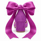 Monea Fuchsia Suede Bow Ankle Strap Block Heel Pump