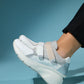 Berge - Off-White Velcro Platform Sneakers (Women)