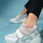 Berge - Off-White Velcro Platform Sneakers (Women)