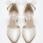 Rosavelle Pointed Toe Bow Detail Block Heel Bridal Sandals