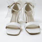 Evarose Open Toe Bow Detail Block Heel Bridal Sandals