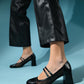 Scots - Black Block Heel Shoe (Women)