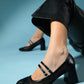Scots - Black Block Heel Shoe (Women)