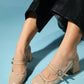 Scots - Beige Block Heel Shoe (Women)