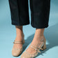 Scots - Beige Block Heel Shoe (Women)