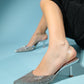 Know - Silver Jeweled Transparent High Heel Evening Shoe (Women)