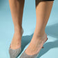 Know - Silver Jeweled Transparent High Heel Evening Shoe (Women)