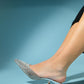 Know - Silver Jeweled Transparent High Heel Evening Shoe (Women)