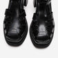ROVENA - Black Platform Block Heel Sandal (Women)
