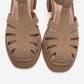 ROVENA - Cognac Suede Platform Block Heel Sandal (Women)