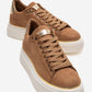 BORENA - Cognac Platform Sneaker (Women)