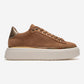 BORENA - Cognac Platform Sneaker (Women)