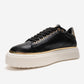 BORENA - Black Platform Sneaker (Women)