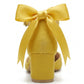 Arielle Yellow Suede Bow Ankle Strap Block Heel Sandal