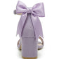 Rochelle Lilac Suede Ankle Strap Block Heel Sandal