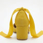 Fiona - Yellow Suede Heels With Satin Ribbon