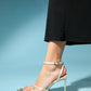 Melossa - Beige Satin Jeweled High Heel Shoe (Women)