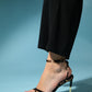 Melossa - Black Yellow Patterned Jeweled High Heel Shoe (Women)