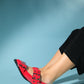 Paloma - Red Patent Silver Buckle Sandal (Women)