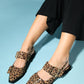 Paloma - Black Yellow Patterned Gold Buckle Sandal (Women)