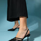 March - Black Slim Heel Pump (Women)