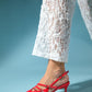 Magra Red Patent Pointed-Toe Slingback Stiletto (Women)